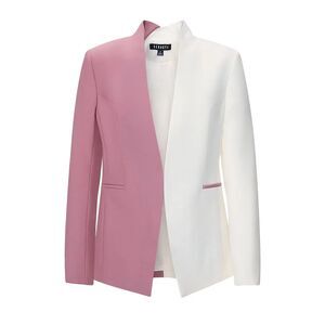 Seragyi - Nicole Blazer - Women's - Stunning Rose & White Colorblock - New!